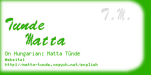 tunde matta business card